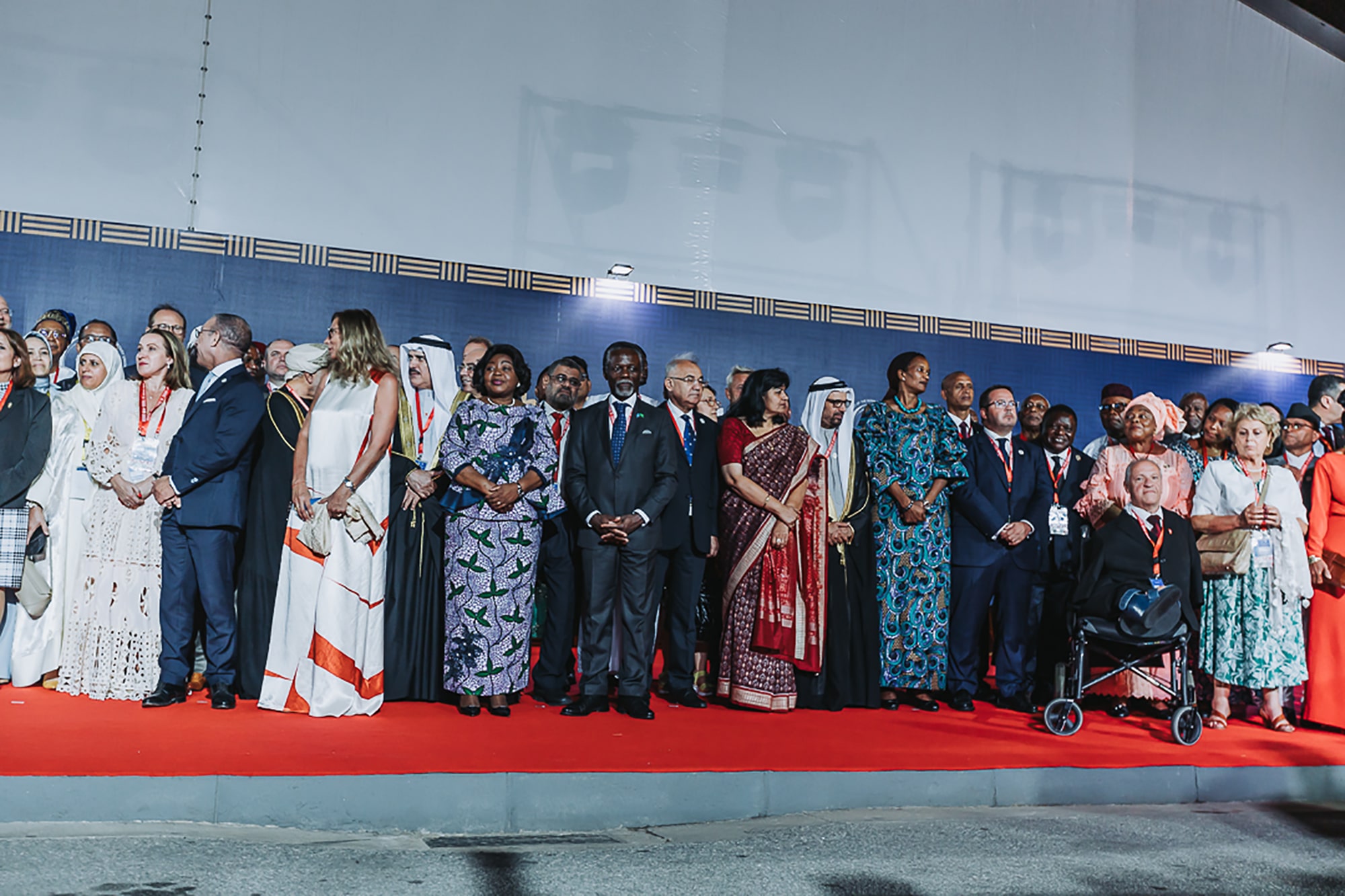 Photo des président-e-s et chef-fe-s de délégation lors de la cérémonie d’ouverture. Pour la Suisse, le conseiller national Chri