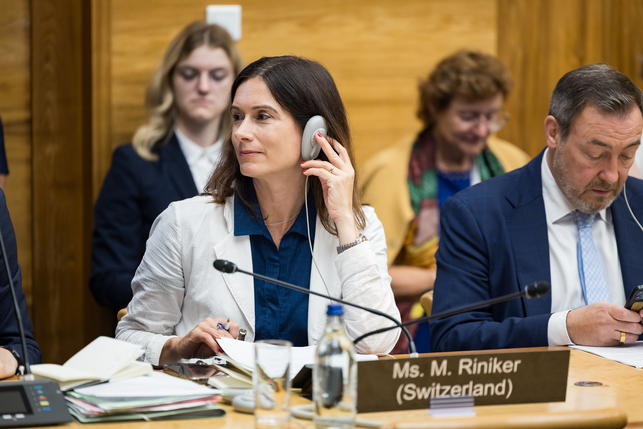 Maja Riniker in occasione dell’ultima seduta del Comitato preparatorio della sesta Conferenza mondiale dei Presidenti di parlame