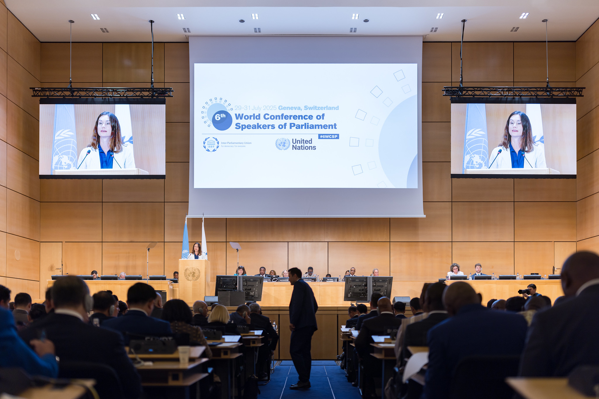 Il discorso di apertura di Maja Riniker, presidente del Vertice delle Presidenti di parlamento dell’UIP, presentazione dei risul