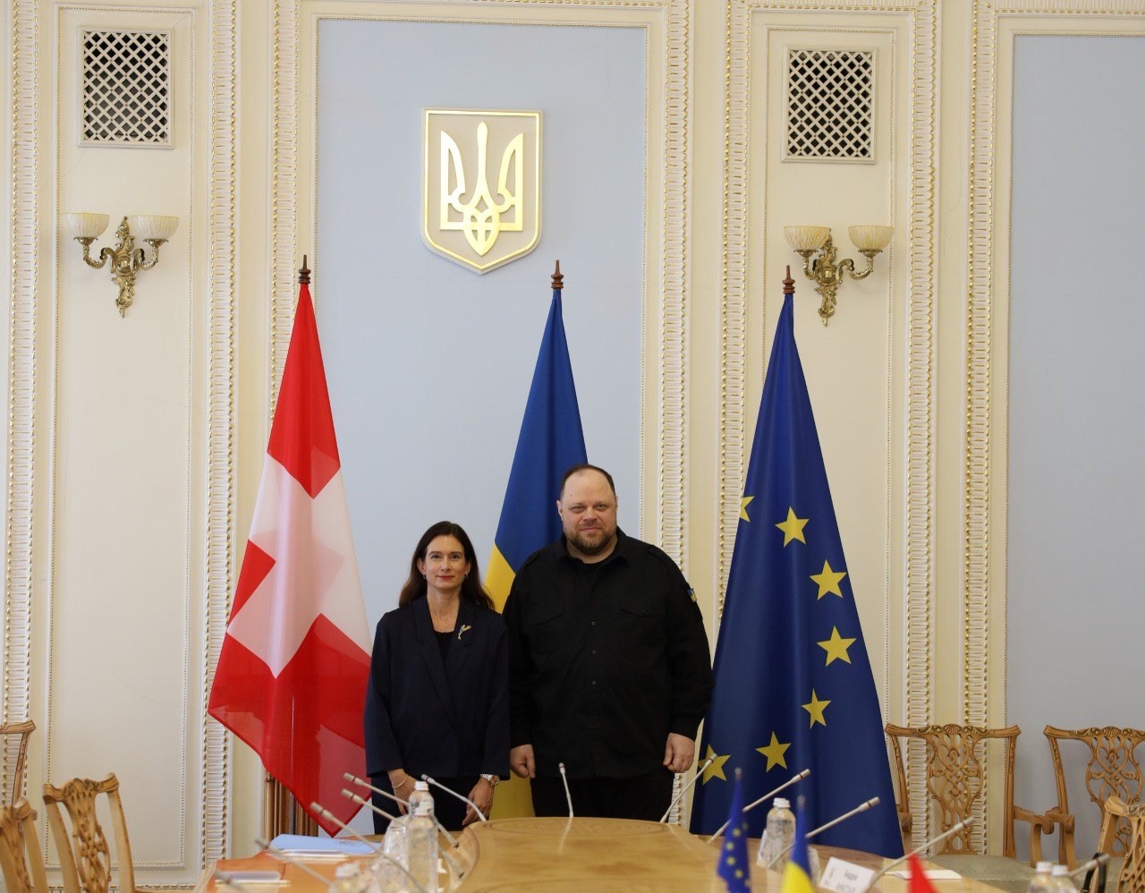 Ms Riniker was received in Kyiv by her counterpart Ruslan Stefanchuk, Chair of the Ukrainian parliament, the Verkhovna Rada.