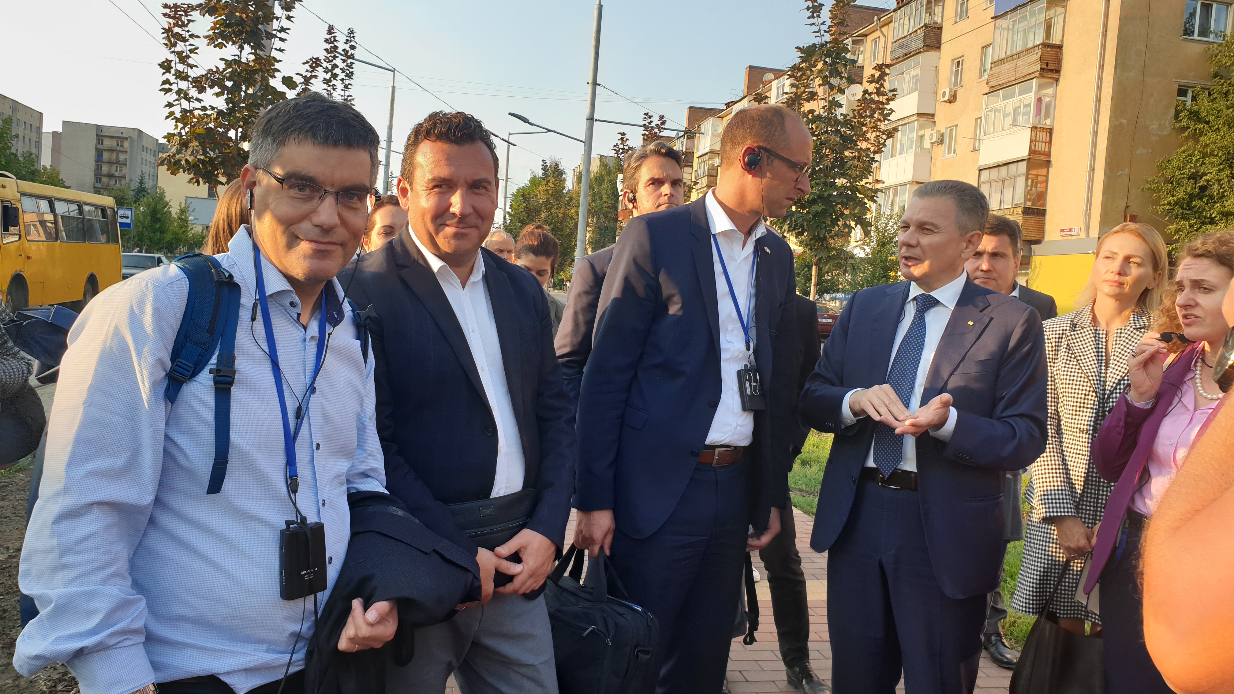3. Die Delegation unter Leitung von Martin Candinas im Gespräch mit den Vertreterinnen und Vertretern der Stadt Winniza (Ukraine) 
