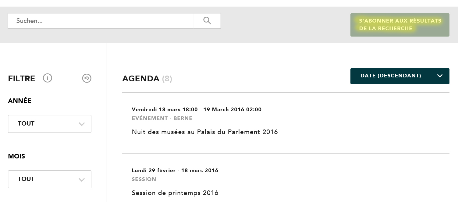 S’abonner à l’agenda 2