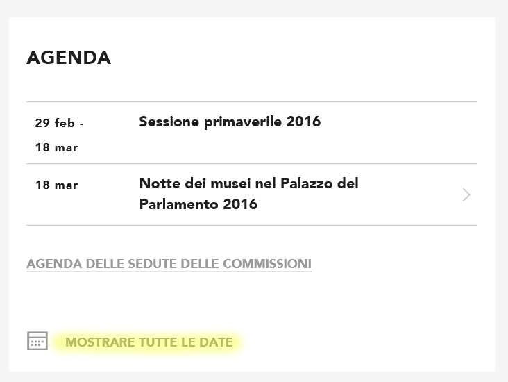 Avvisi relativi all’agenda 1