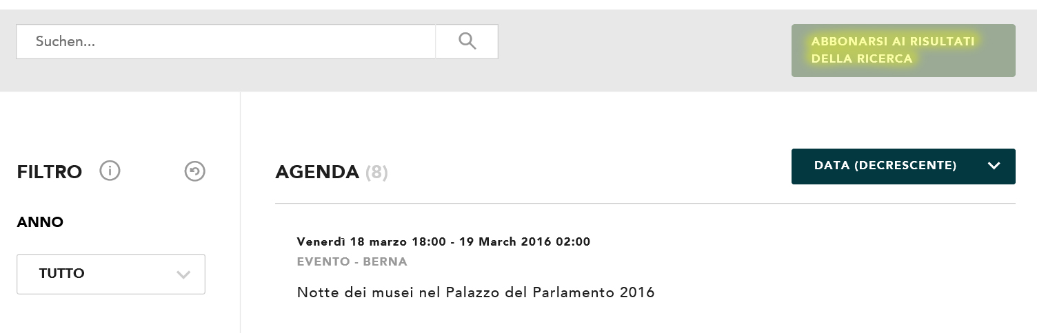 Avvisi relativi all’agenda 2