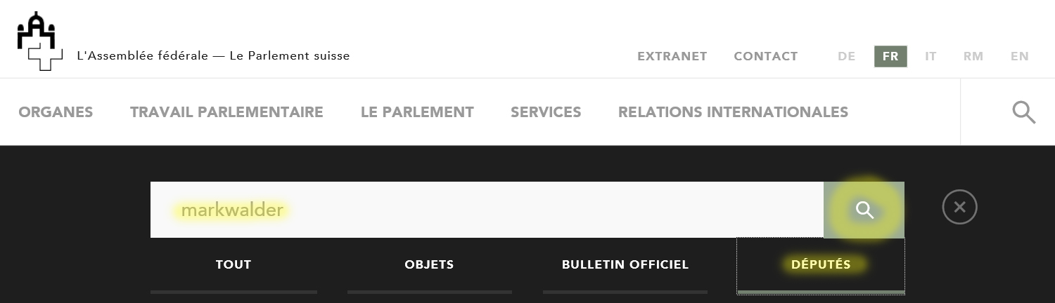 S’abonner à la biographie d’un député 1