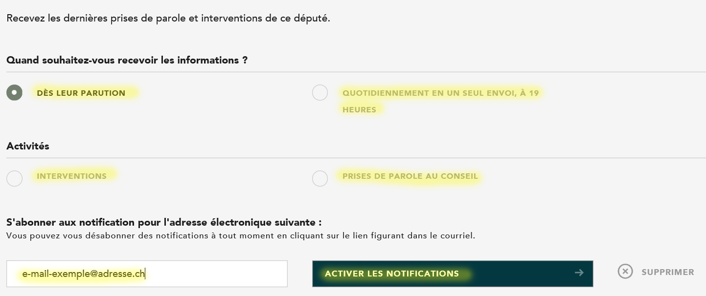 S’abonner à la biographie d’un député 4