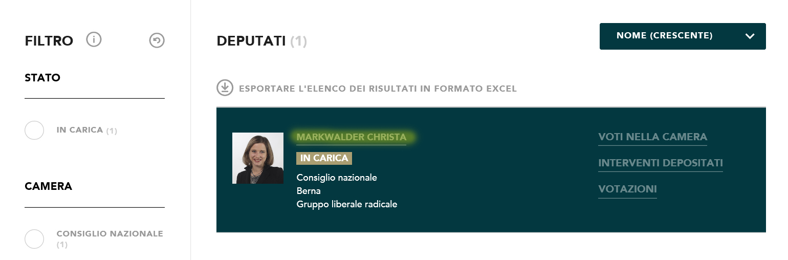 Avvisi relativi a un deputato determinato 2