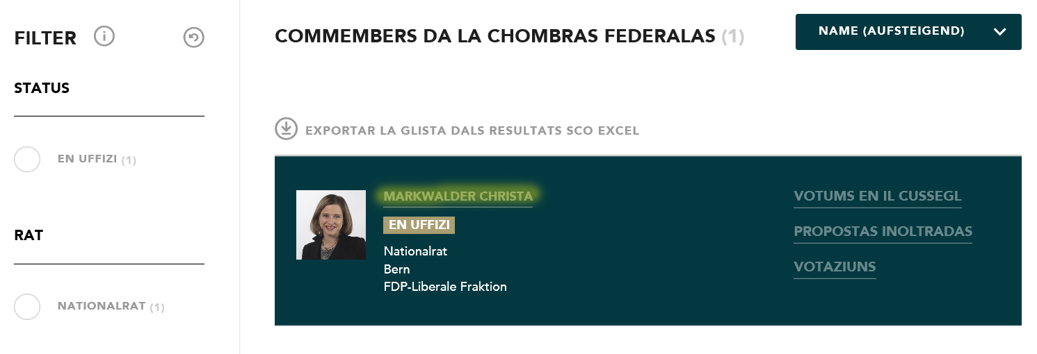 Activar ils avis davart ina commembra u in commember dals cussegls 2