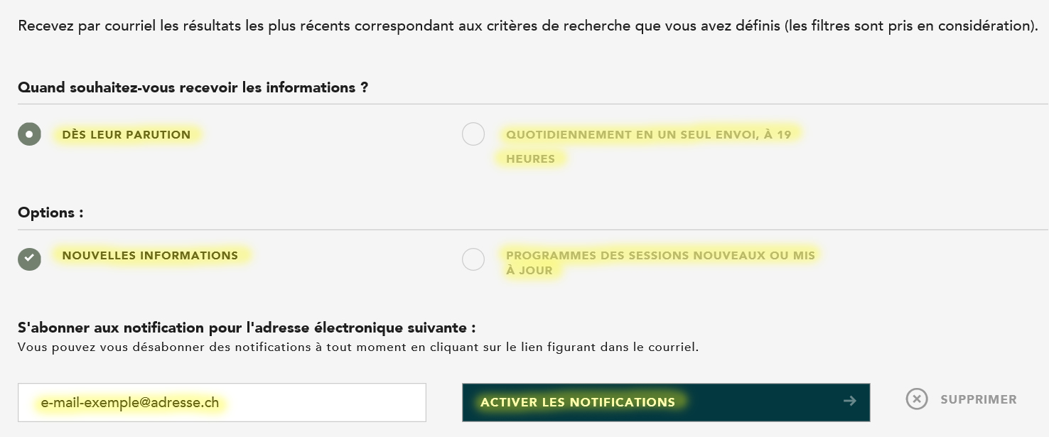 S’abonner aux communiqués de presse 3