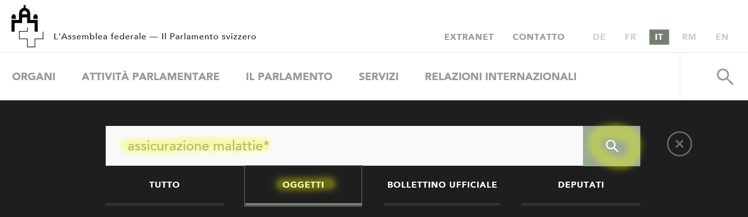 Avvisi relativi ai risultati di una ricerca 1