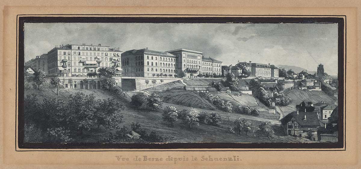 Vue de Berne depuis le Schaenzli, 1858 – 1883