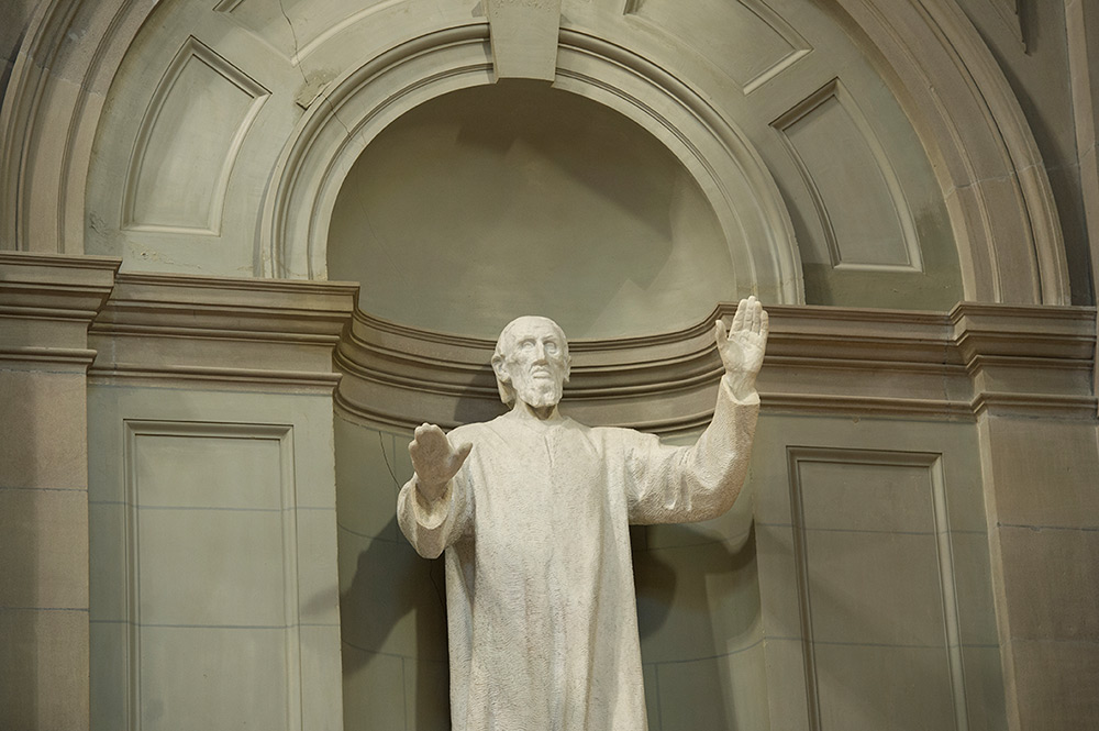 La statue de Nicolas de Flüe, incarnation de l'esprit de conciliation