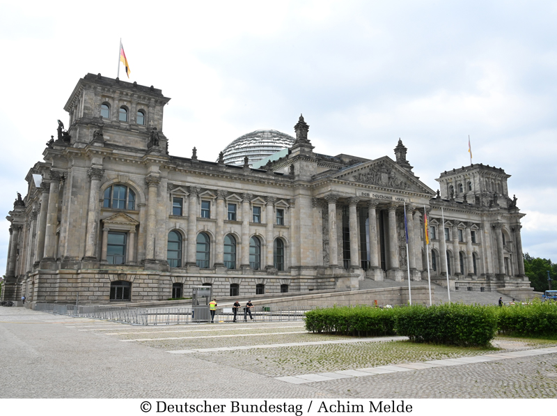 Reichstagsgebäude in Berlin, Bild: Deutscher Bundestag/Achim Melde