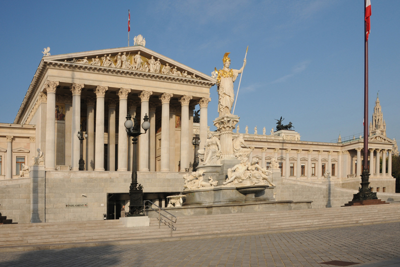 Le bâtiment du Parlement autrichien, à Vienne. Photo : Parlamentsdirektion/Bernhard Zofall