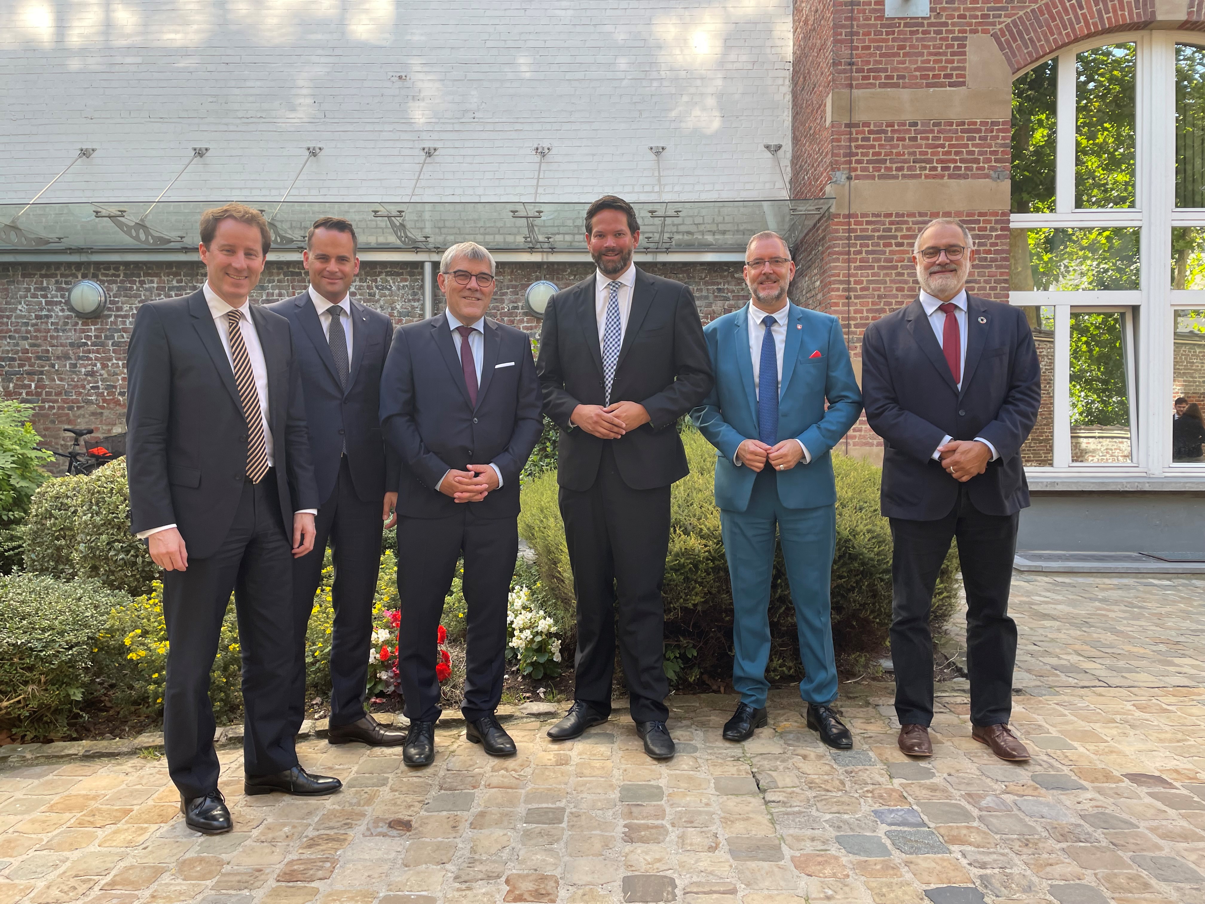 The Swiss delegation with MEP Lukas Mandl, European Parliament rapporteur for Switzerland (fourth from left). 